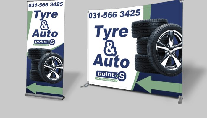 Tyre & Auto Banner Stand Design